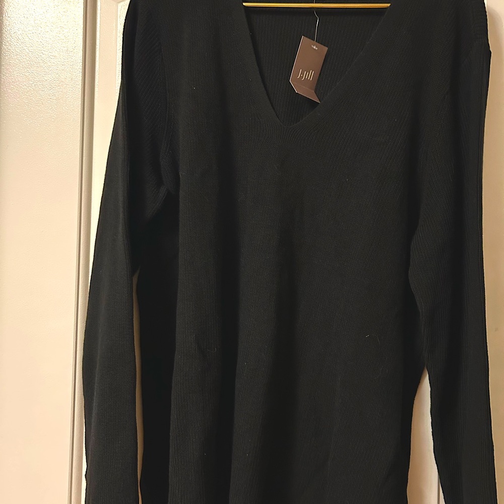 Black V neck j Jill sweater size XL
